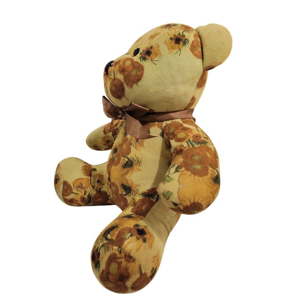 Vtg Van Gogh Exhibit Teddy Bear Sunflower Immersive Experience Green BrownVinta - Picture 7 of 12